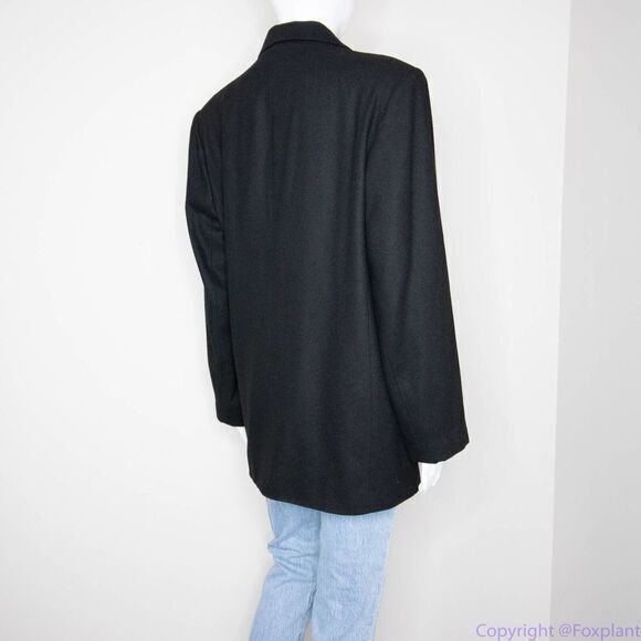 Vintage Dumas women's 100% Wool USA‎ made black blazer jacket, size 14 - Picture 15 of 16